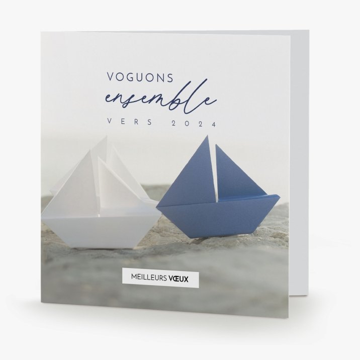 Carte de voeux Artistique origami 